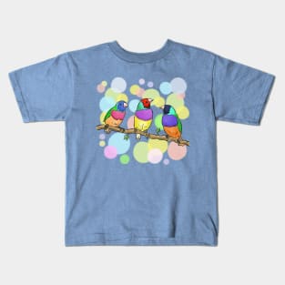Gouldian finch birds Kids T-Shirt
